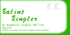 balint ringler business card